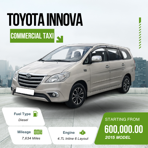 2015 Toyota Innova Commercial Taxi - Excellent Condition