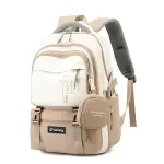 PALAY® Backpack Bags for Women with Small Zipper Pouch College Bag for Girls, School Bags for Girls 13-14 years with Cute Accessory 18.1 Inch Book Backpack for School, Camping, Travel
