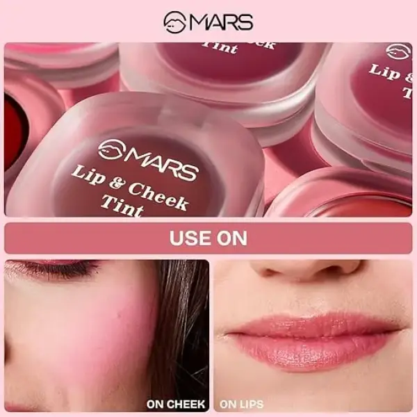 MARS Lip & Cheek Tint for Bold Pop (2.8 gm) (04-Protect Your Energy) | Demi Matte Finish | Dual Function | Buildable High Pigmentation | Long-Lasting Color | Weightless Wear