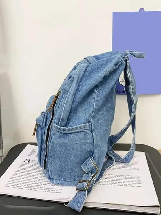 ZAINTO Denim Backpacks for men and women Stylish Outdoor Travel bag