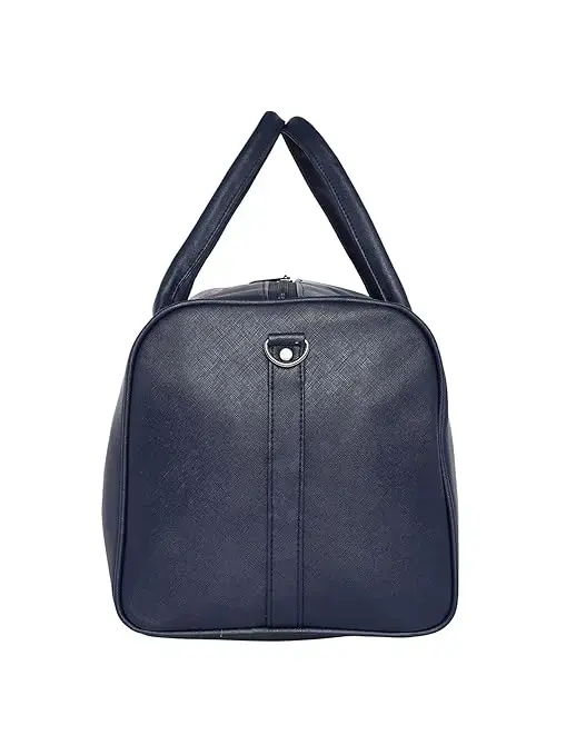 Fur Jaden Eco Friendly Vegan Leather Sustainable and Durable Cabin Duffle Bag 35L Travel Weekender Holiday and Gym Bag (Navy)