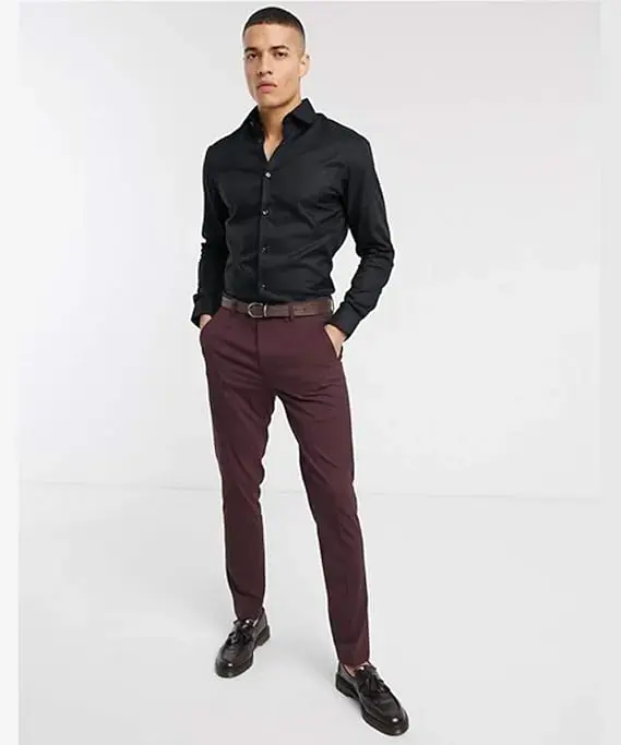 MANQ Men's Slim Fit Formal Shirt