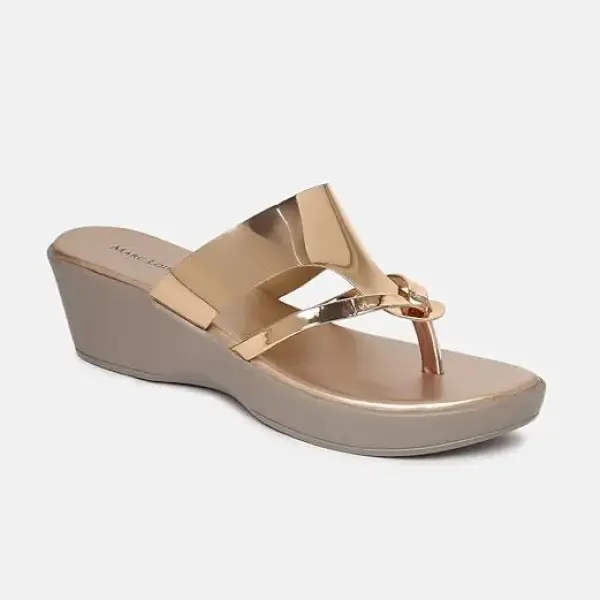Marc Loire Women Round Toe Wedge Heel Sandal for Casual Wear