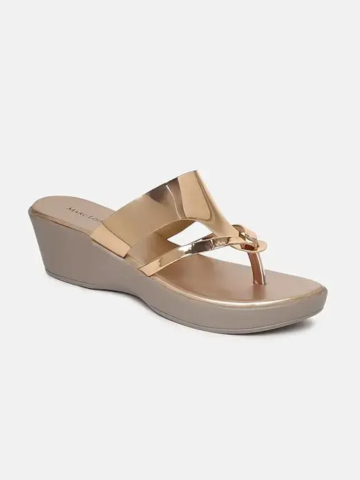 Marc Loire Women Round Toe Wedge Heel Sandal for Casual Wear