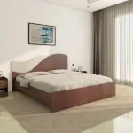 Nilkamal-Wave Calipso Queen Bed Without Storage (Classic Plank Walnut)