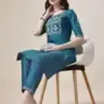 Women Art Silk Kurta Pant Set