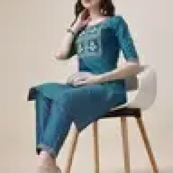 Women Art Silk Kurta Pant Set