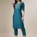 Women Art Silk Kurta Pant Set