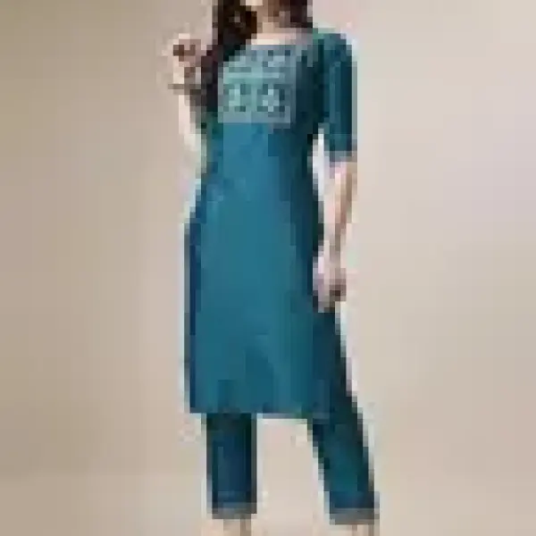 Women Art Silk Kurta Pant Set