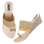 Shoetopia Women's & Girl's Woven Design Wedges Heels