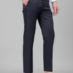 Men's Solid Ankle Length Flat Front Straight Slim Fit Casual Skinny Stretch Chinos Dress Business Pant