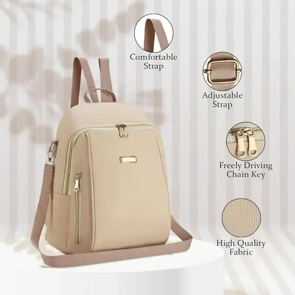SKUGG Women’s Backpack Purse – Stylish PU Leather Backpack for Women, Fashion Travel Daypack with Anti-Theft Pocket, Lightweight & Durable